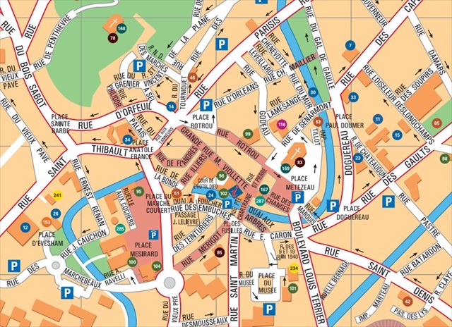 Map of Dreux